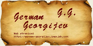German Georgijev vizit kartica